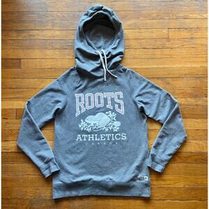 ROOTS ATHLETIC CANADA Gray Hoodie Womens sz L (fits like a sz M)